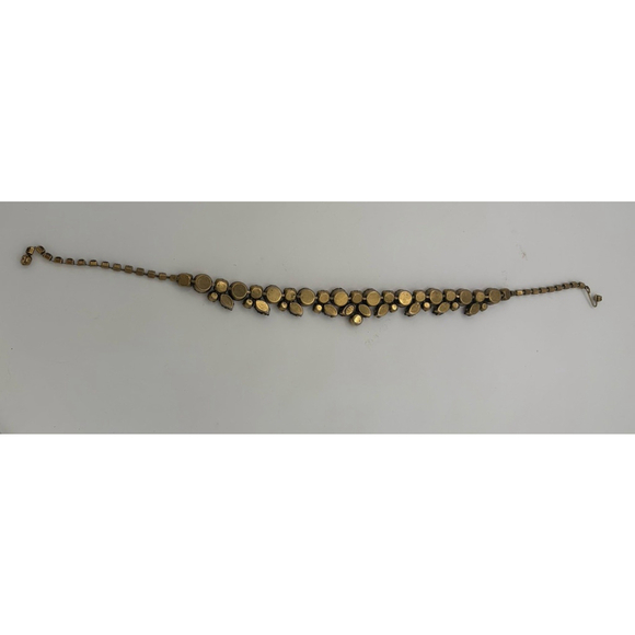 Vintage 1950s 1960s REGENCY Rhinestone Amber & Topaz Crystals leaf Accents - Picture 9 of 16